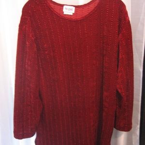 Sequel Maroon Long Sleeve Pullover Shirt Sz S NWNT